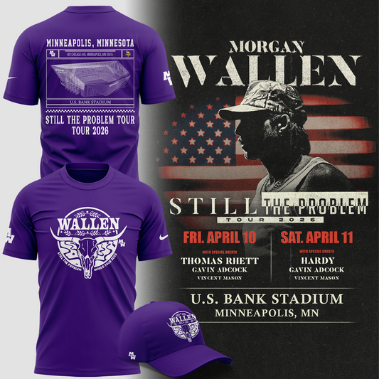 Minnesota Vikings 2026 Exclusive Morgan Wallen T-Shirt