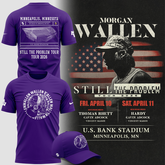 Minnesota Vikings 2026 Exclusive Morgan Wallen T-Shirt