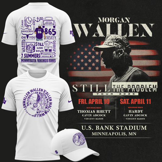 Minnesota Vikings 2026 Exclusive Morgan Wallen T-Shirt