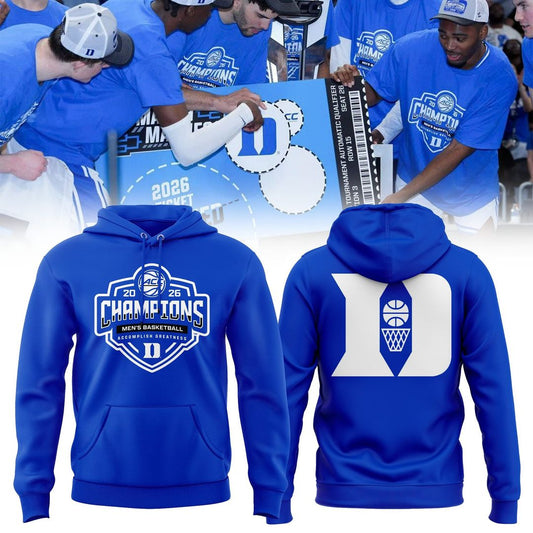 Duke Blue Devils Unisex 2026 ACC Men's Basketball Tournament Champions Locker Room Special Hoodie