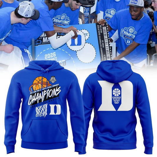 Duke Blue Devils Unisex 2026 ACC Men's Basketball Tournament Champions Locker Room Special Hoodie