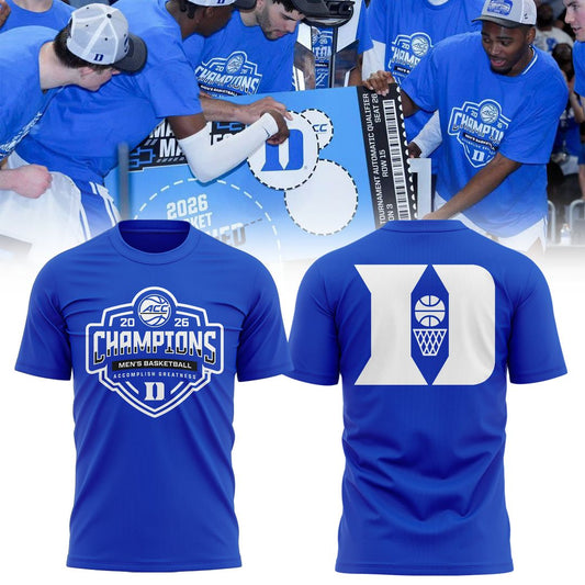 Duke Blue Devils Unisex 2026 ACC Men's Basketball Tournament Champions Locker Room Special  T-Shirt
