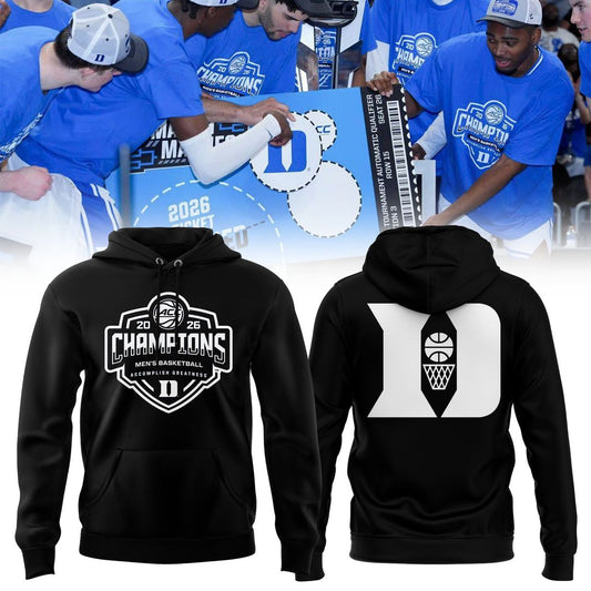 Duke Blue Devils Unisex 2026 ACC Men's Basketball Tournament Champions Special Hoodie