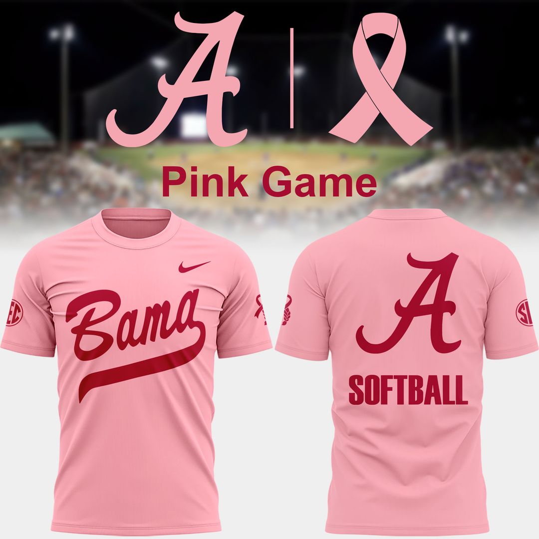 Exclusive T-Shirt Pink for fans Alabama Crimson Tide softball!