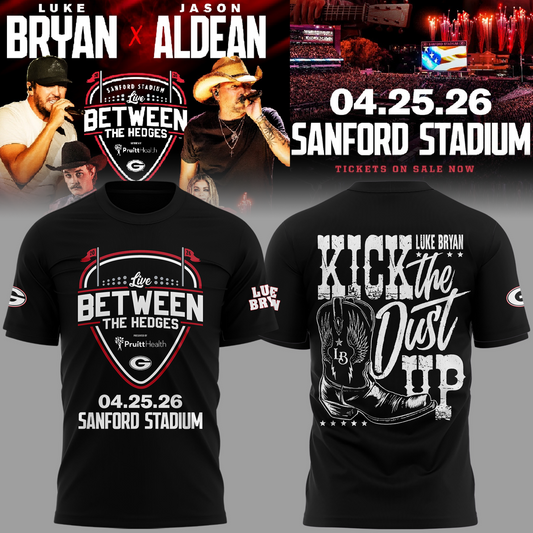 Limited Edition JA x LB “Live Between The Hedges” At Sanford Stadium Tshirt