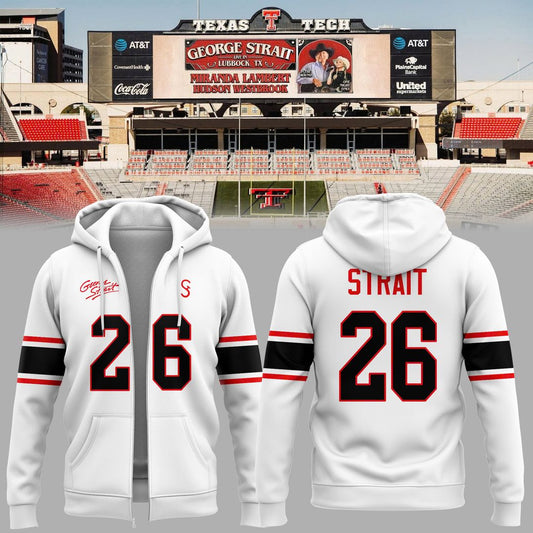 Special 2026 George Strait x Texas Tech Football Zip Hoodie