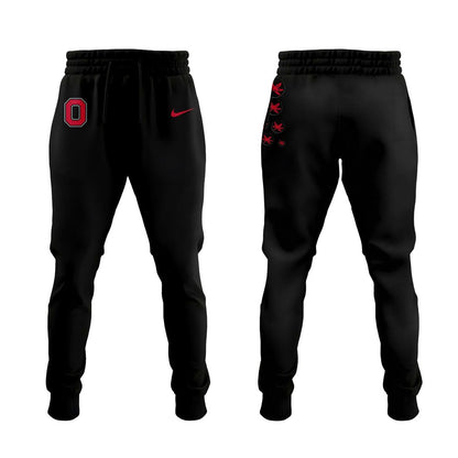Ohio State Buckeyes Football Blackout Premium Hoodie Set