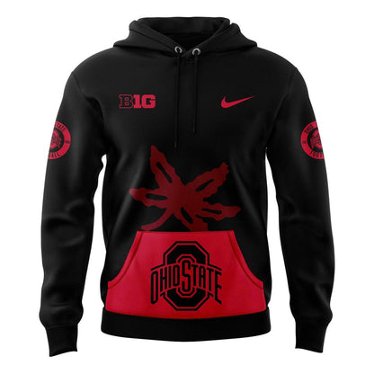 Ohio State Buckeyes Football Blackout Premium Hoodie Set