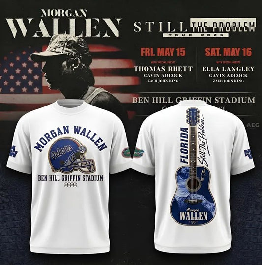 Exclusive Version T-Shirt Signed Morgan Wallen x Florida Gators Football