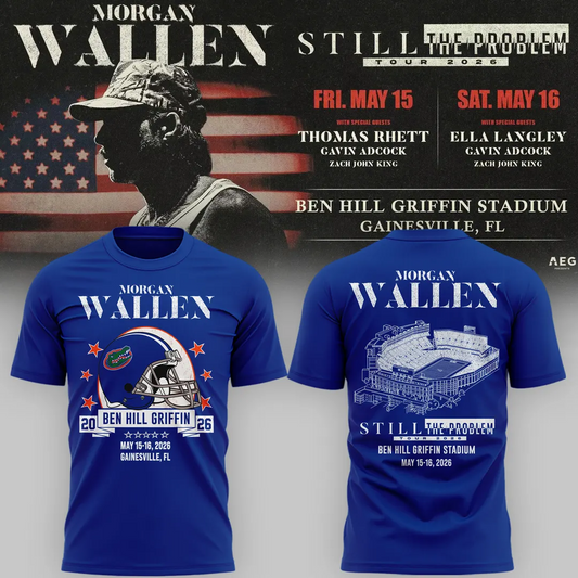 Exclusive Version T-Shirt Signed Morgan Wallen x Florida Gators Football