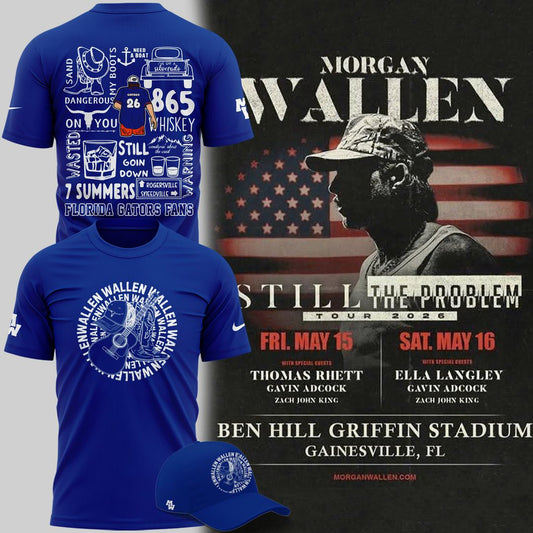 Exclusive Version T-Shirt Signed Morgan Wallen x Florida Gators Football