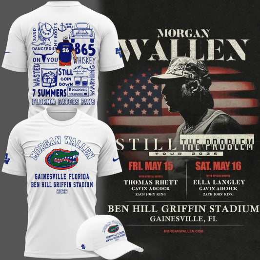 Exclusive Version T-Shirt Signed Morgan Wallen x Florida Gators Football