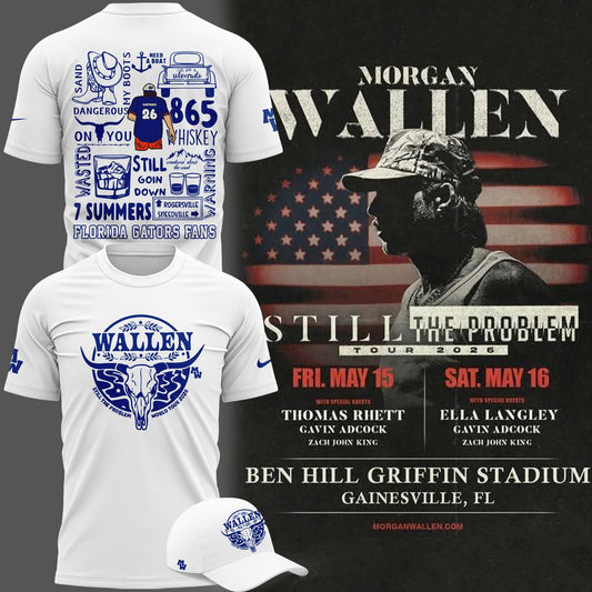 Exclusive Version T-Shirt Signed Morgan Wallen x Florida Gators Football