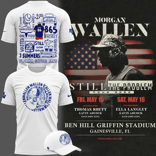 Exclusive Version T-Shirt Signed Morgan Wallen x Florida Gators Football
