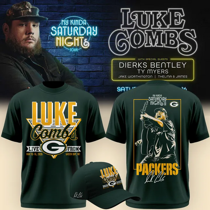 Luke Combs x Green Bay Packers - My Kinda Saturday Night Tour 2026 T-Shirt