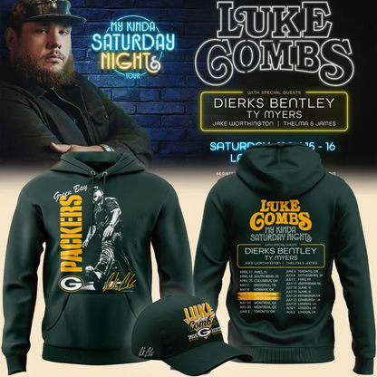 Green Bay Packers x Luke Combs x Country Music 2026 Hoodie