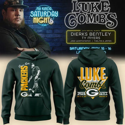 Green Bay Packers x Luke Combs x Country Music 2026 Hoodie