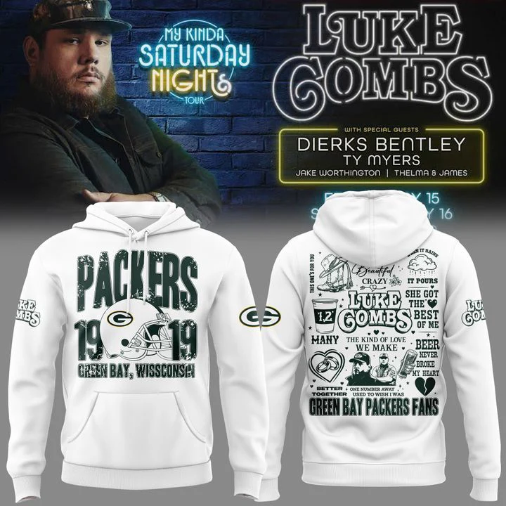 Green Bay Packers x Luke Combs x Country Music 2026 Hoodie