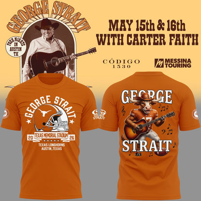 George Strait x Texas Longhorns Football - The King of Country Music T-Shirt