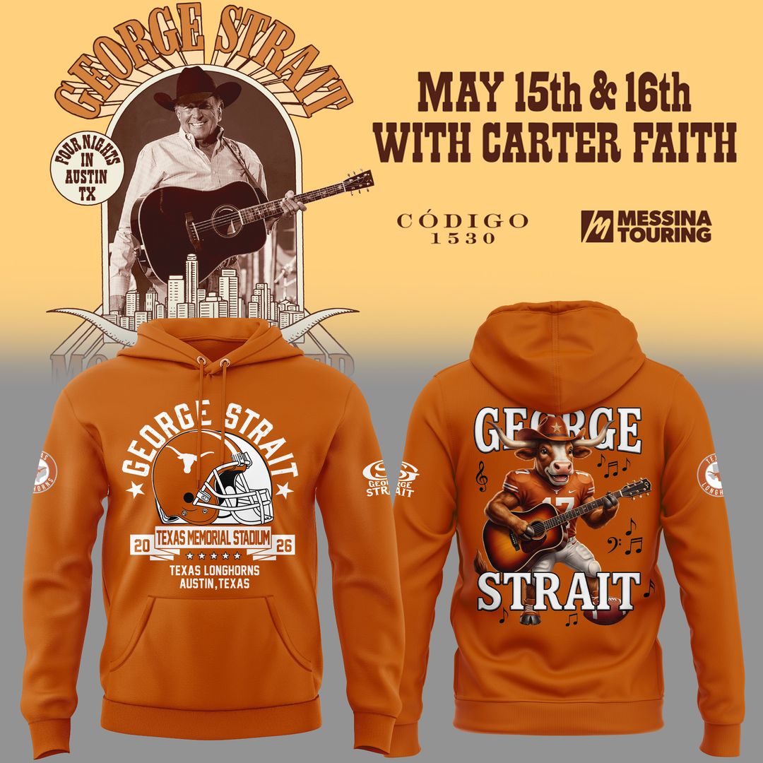 George Strait x Texas Longhorns Football - The King of Country Music Hoodie