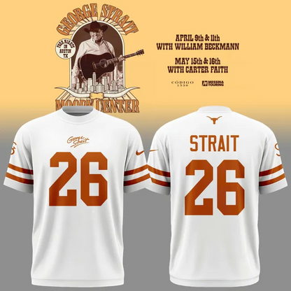 26 King George Strait x Texas Longhorns Football - The King of Country Music T-Shirt