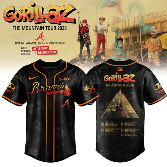 Atlanta Braves x Gorillaz ‘The Mountain Tour 2026’ Limited Edition Jersey