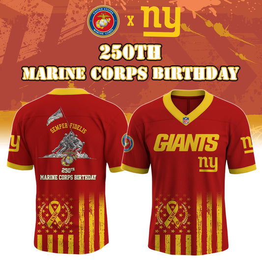 N Y Giants x 250th Birthday of the U.S. Marine Corps Jersey 2025 Limited Edition
