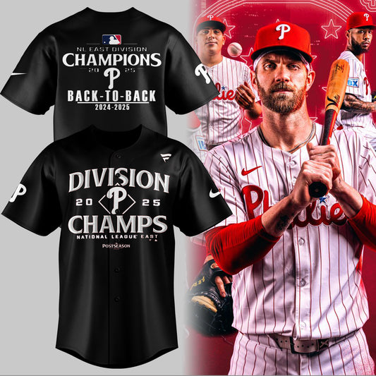Philadelphia Phillies BACK-TO-BACK NL EAST CHAMPIONS Baseball Jersey