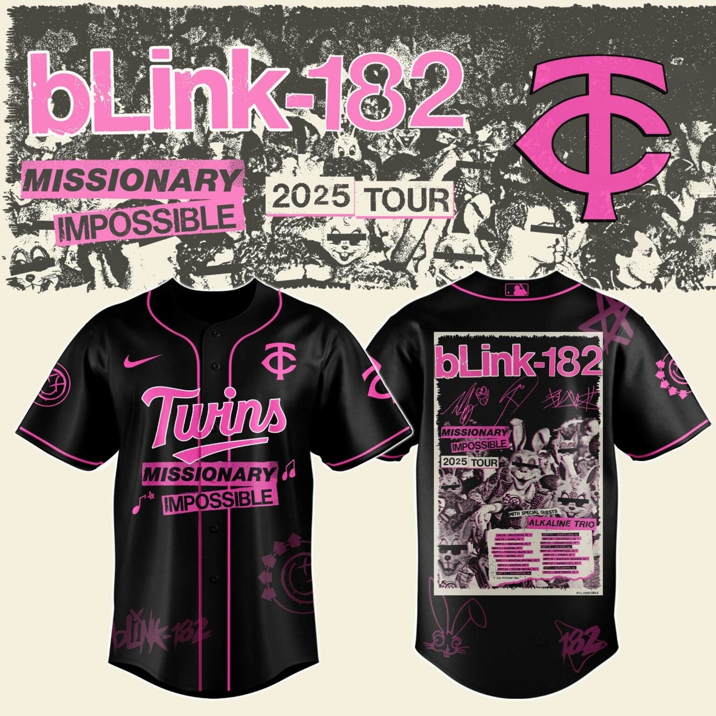 MIN x Blink-182 Missionary Impossible Tour 2025 Jersey