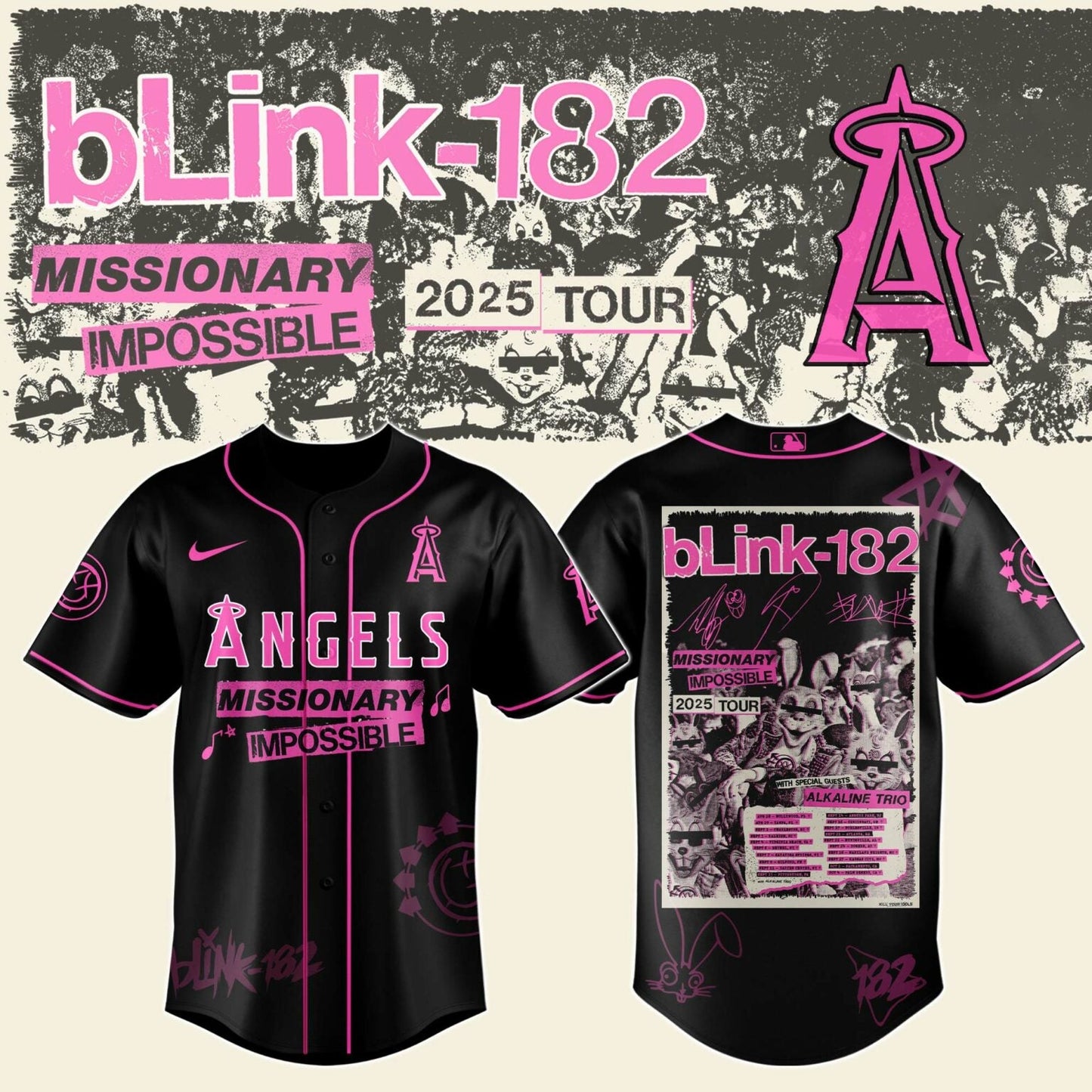LAA x Blink-182 Missionary Impossible Tour 2025 Jersey