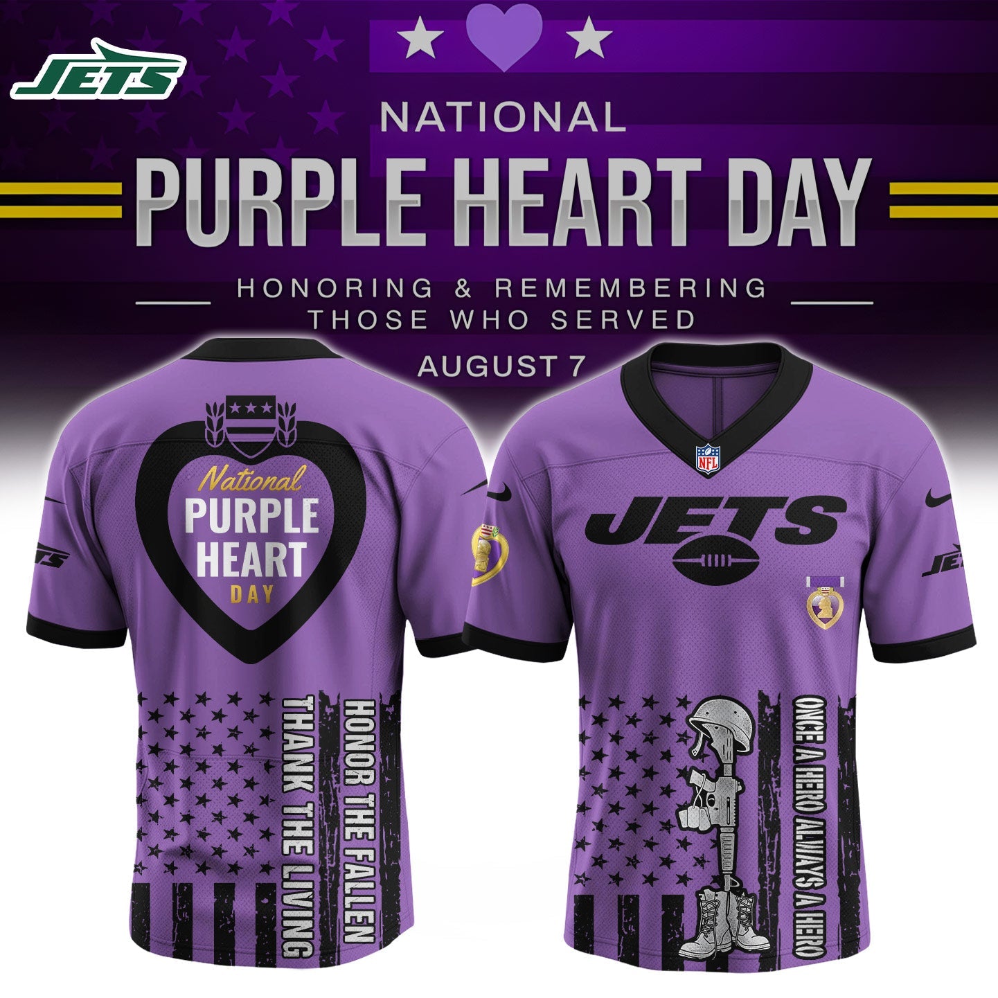 NYJ x Purple Heart Day Jersey Limited Edition