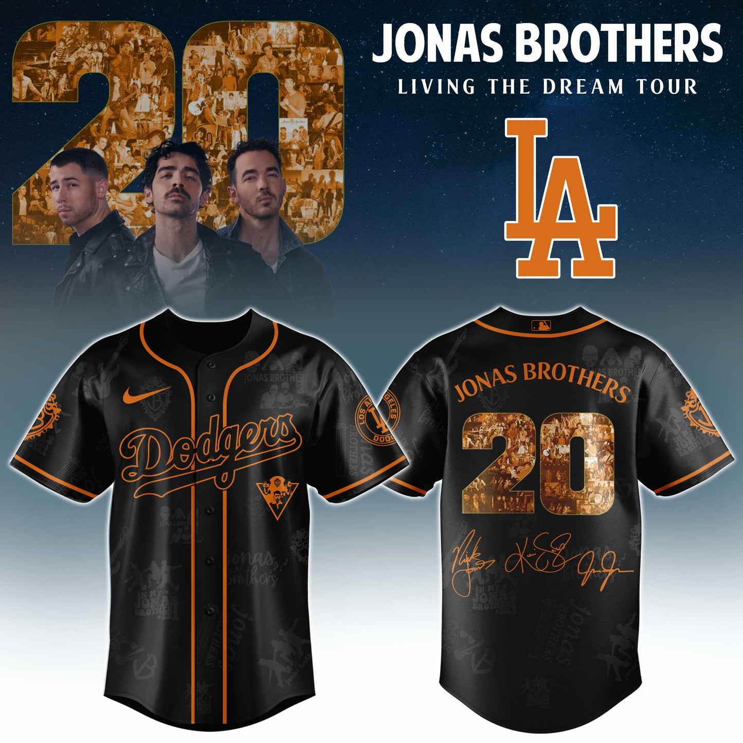MLB x Jonas Brothers Tour 2025 Jersey Editions Limited