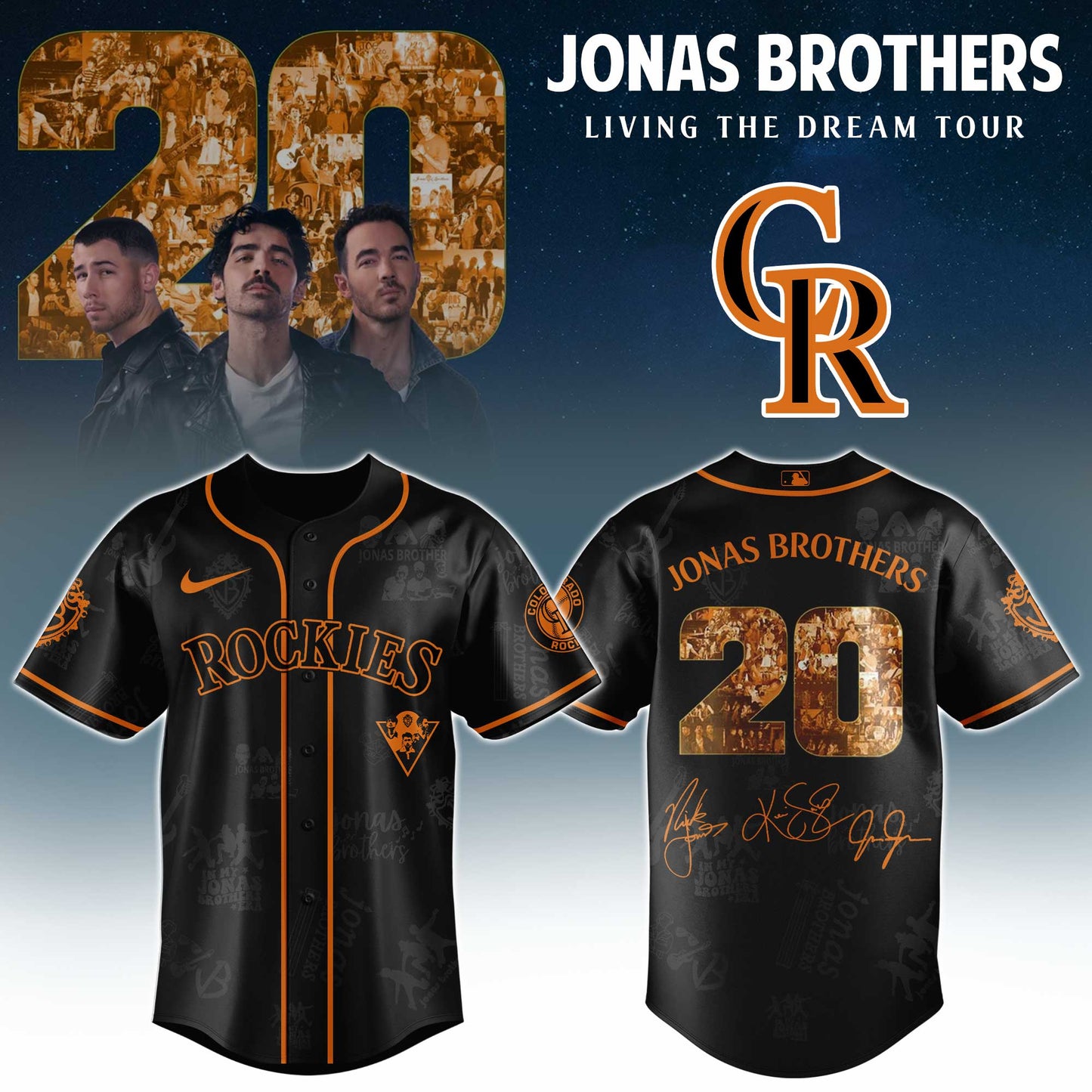 MLB x Jonas Brothers Tour 2025 Jersey Editions Limited