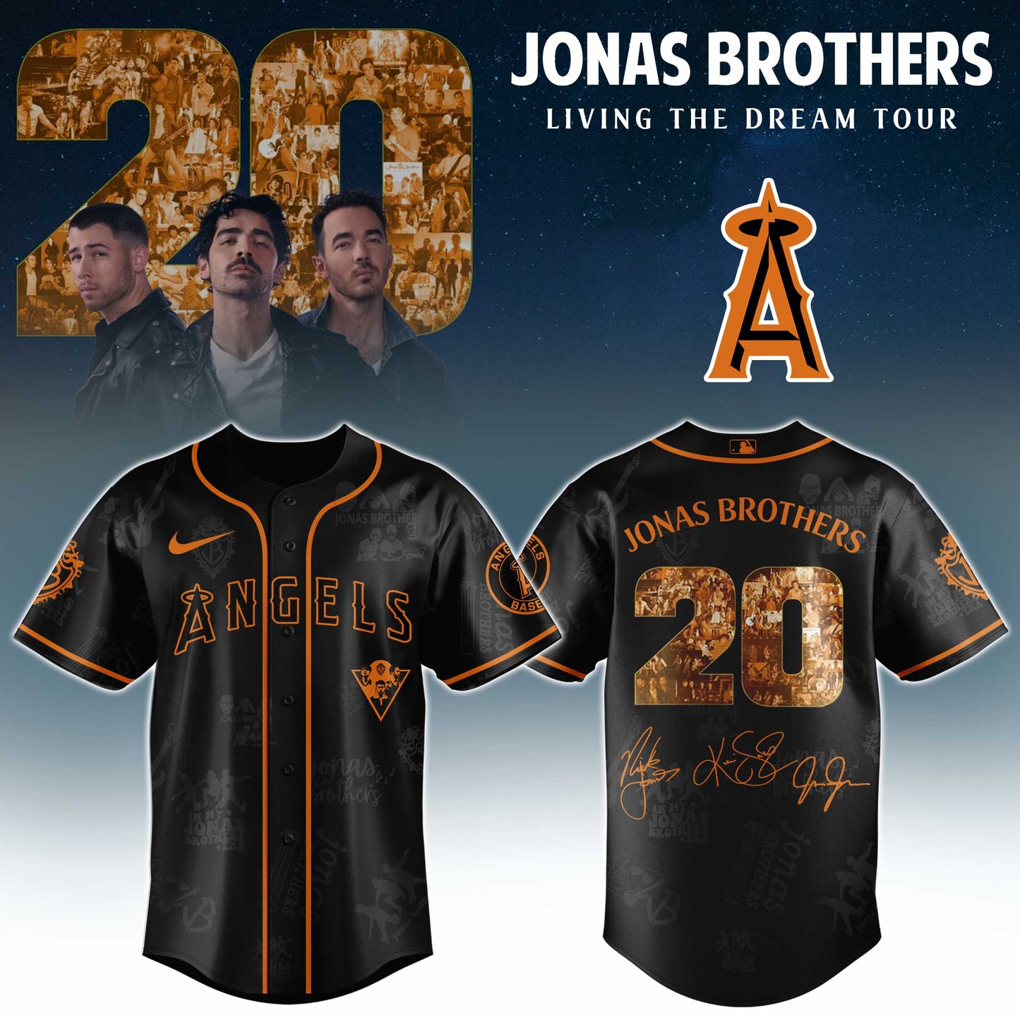 MLB x Jonas Brothers Tour 2025 Jersey Editions Limited