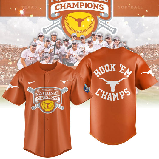 Texas Longhorns 2025 Women's Softball National Champions Hook 'Em Jesey