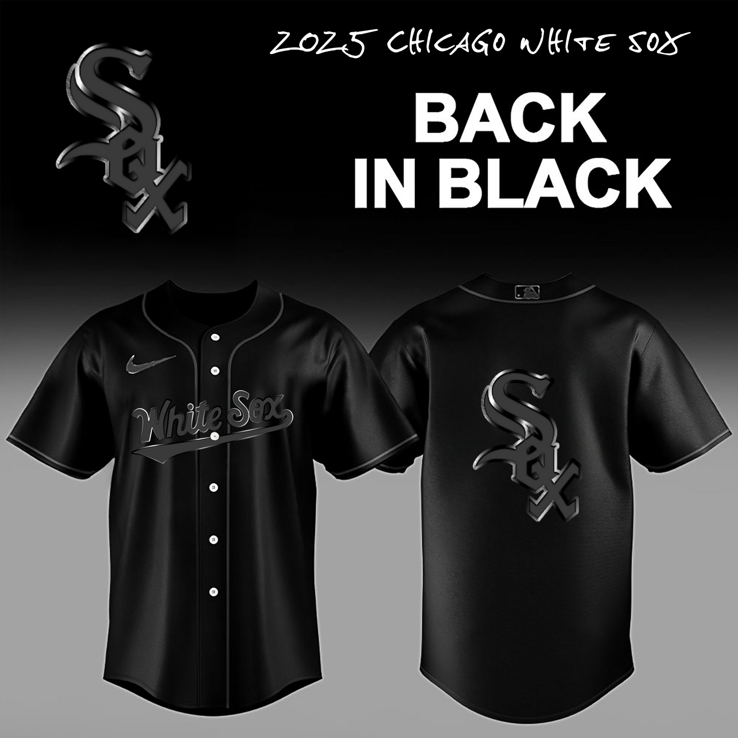 Limited Edition Chicago White Sox Back In Black Combo Jersey