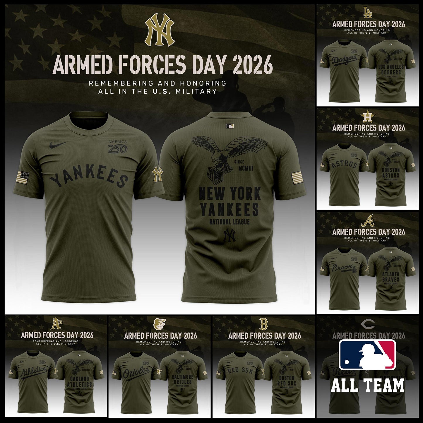 All Team MLB 2026 Armed Forces Day Limited Edition T-shirt