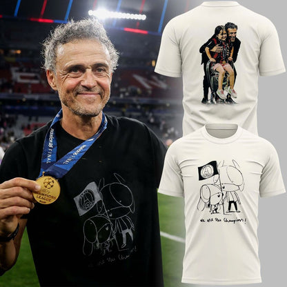 Luis Enrique Xana We Are The Champion Paris Saint Germain T Shirt - Special Edition