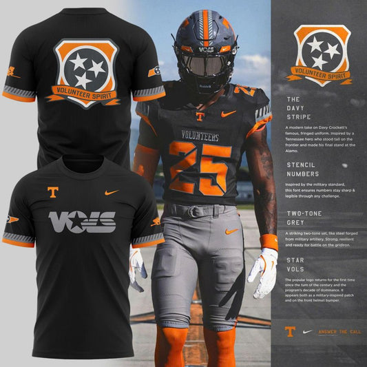 Special New Smoke Grey Volunteer Spirit Patch Vols Tshirt