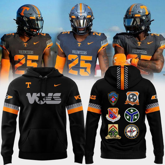 Special New Smoke Grey Volunteer Spirit All Patchs Vols Hoodie