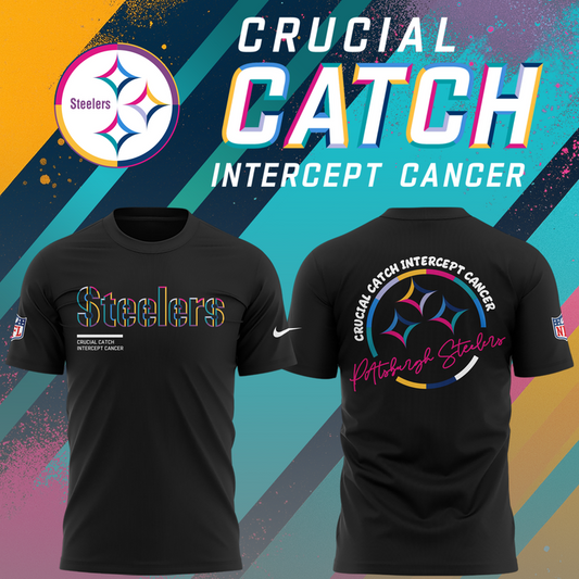 Limited Edition Pittsburgh Steelers Crucial Catch Tshirt 2025