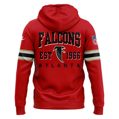 Atlanta Falcons Red 2025 Throwback Hoodie