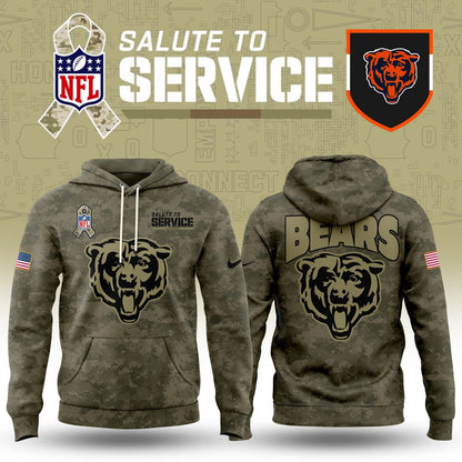 Chicago Bears Salute To Service Hoodie