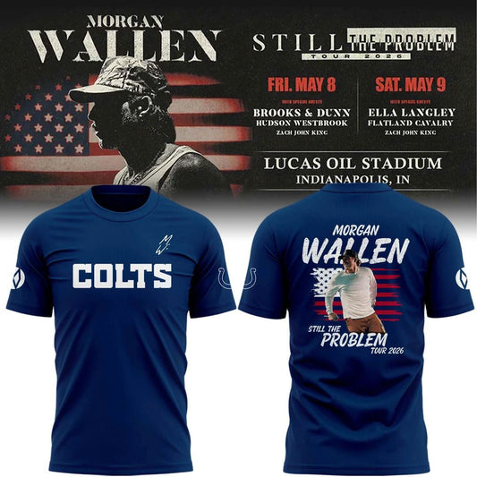 Indianapolis Colts x Morgan Wallen "Still The Problem Tour" 2026 T-Shirt