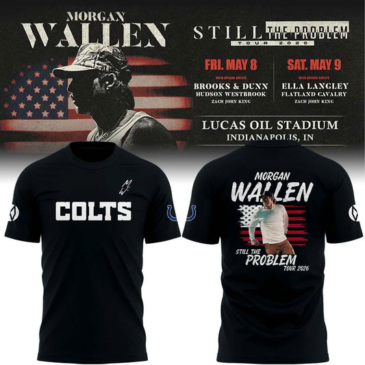 Indianapolis Colts x Morgan Wallen "Still The Problem Tour" 2026 T-Shirt