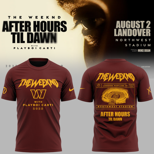 Exclusive Version Washington Commanders x The Weeknd 2025 Tshirt
