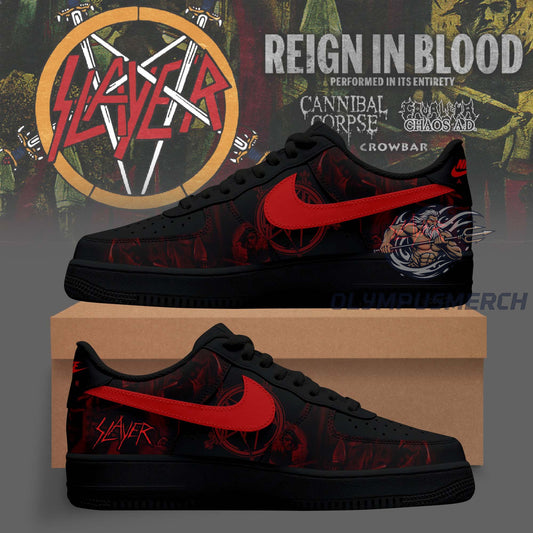 SLAYER Reign in Blood 40th Anniversary Limited Edition AF1 Shoes