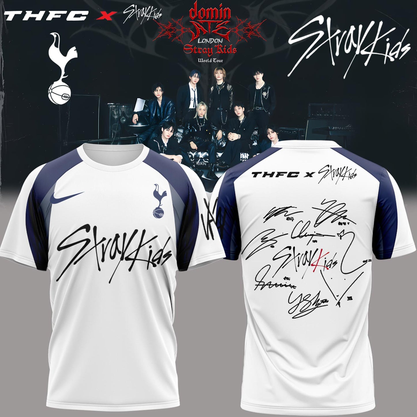 Limited Edition Tottenham Hotspur x Stray Kids Show Black TShirt