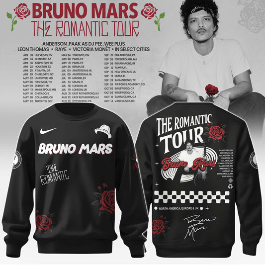 Bruno Mars "The Romantic Tour" 2026 Sweatshirt