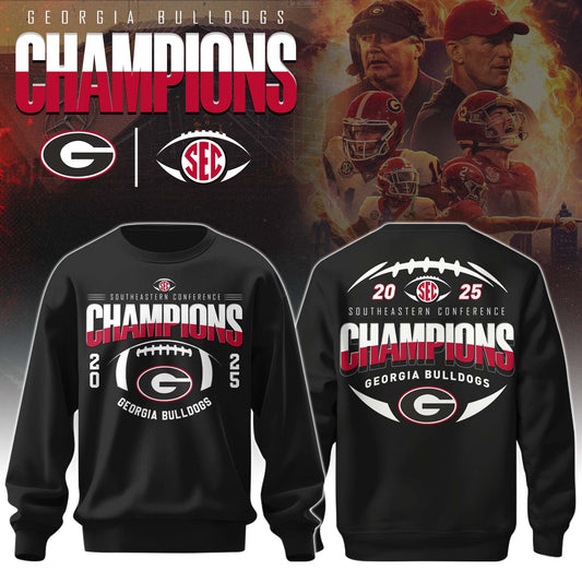 Georgia Bulldogs 2025 SEC Conference Champions Combo Sweatshirt